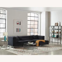 Other Sectional In Indigo Velvet W/ 3D Channeling Frame - 1500 1500 frame 0 931