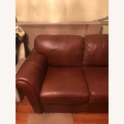 Leather Burgandy Sofa Lounge