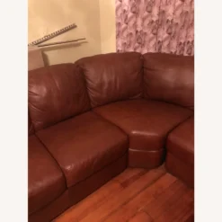 Leather Burgandy Sofa Lounge - 1500 1500 frame 0 956