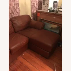 Leather Burgandy Sofa Lounge - 1500 1500 frame 0 957