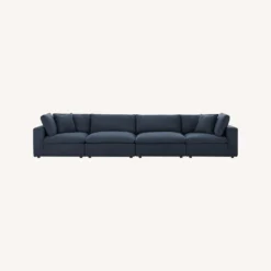 Other 4-Piece Sectional Sofa In Overstuffed Azure Fabric - 1500 1500 frame 0 981