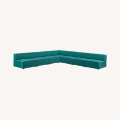 Other 7-Piece Sectional In Teal Fabric W/ Trim Lining - 1500 1500 frame 0 988