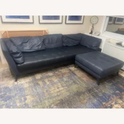 Roche Bobois Leather Sofa And Ottoman